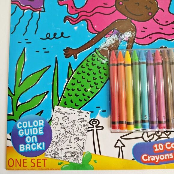 Grafix Crayon By Number 1 Printed Sheet 10 Crayons Learning Play Age 6+ Craft - Picture 2 of 8